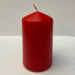 LADECOR Свеча пеньковая, 7х15 см, парафин, цвет красный