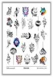 Слайдер-дизайн для ногтей UNA LUNA - Tattoo animals Тату с животными