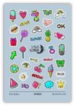 Слайдер-дизайн для ногтей UNA LUNA - Cute sticker Стикеры в стиле поп-арт