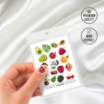 Слайдер-дизайн для ногтей UNA LUNA - Volumetric set Объёмные фрукты и ягоды