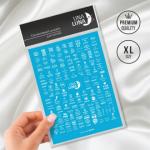 Слайдер-дизайн для ногтей UNA LUNA - Ironic smile Ироничные надписи (белые)