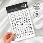 Слайдер-дизайн для ногтей UNA LUNA - Gloom & sadness Грустные и саркатичные надписи
