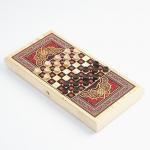 Нарды  "Тигр", деревянная доска 60 х 60 см, с полем для игры в шашки