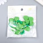 Декор для творчества пластик "Зелёная груша с листиками" набор 10 шт 3х1,5 см