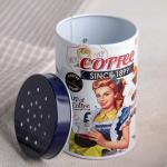 Ёмкость для сыпучих продуктов Coffee, 100 мл, 7?5,5?8 см, с отверстиями и ручкой