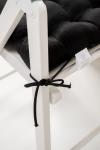 Подушка для стула "ЛОФТ" с завязками, черная 40*40