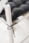 Подушка для стула "ЛОФТ" с завязками, темно-серая 40*40