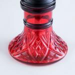 Кальян "Тайшет", маленький, шахта плоский орнамент, 27 см, d чаши-5 см, красный