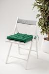 Подушка для стула "ЛОФТ" с завязками, зеленая 40*40
