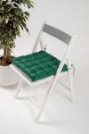 Подушка для стула "ЛОФТ" с завязками, зеленая 40*40