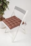 Подушка для стула "ЛОФТ" с завязками, коричневая 40*40