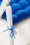 Подушка для стула "ЛОФТ" с завязками, синяя 40*40