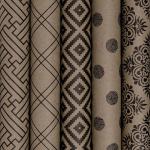Бумага упаковочная крафт "Kraft Geometric", 70x100 см, 5 дизайнов ассорти, ЗОЛОТАЯ СКАЗКА, 591598
