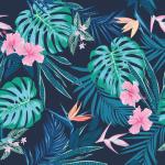 Бумага упаковочная мелованная "Tropics" 70x100 см, 5 дизайнов ассорти, ЗОЛОТАЯ СКАЗКА, 591593