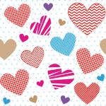 Бумага упаковочная мелованная "Love", 70x100 см, 5 дизайнов ассорти, ЗОЛОТАЯ СКАЗКА, 591595