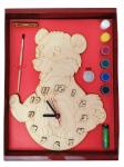 Часы с циферблатом под роспись "Мишка" с красками арт.ДНИ133