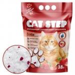 Cat Step Наполнитель силикагель с ароматом клубники Arctic Strawberry 1,67 кг*3,8л*8 (HK-017)