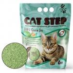 Cat Step Наполнитель растительный комкующийся Tofu Green Tea 2,7 кг*6л *6