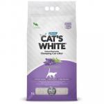 Наполнитель Cat's White Lavender 5л*4,3 кг комкующийся с нежным ароматом лаванды