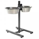 TRIXIE 24921 Стойка с мисками, металл 1,8л*2шт*20 см (высота до 40 см)