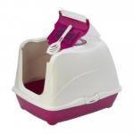 Moderna Туалет закрытый для БОЛЬШИХ кошек Flip Cat, ярко-розовый, 57х44х41 см