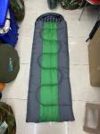 Спальник одеяло с капюшоном 220*85см 2000гр серо-зелёный +0С