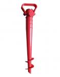 Бур-подставка для пляжного зонта 35см "Дрель" пластик, цвет красный ДоброСад
