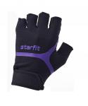 БЕЗ УПАКОВКИ Перчатки для фитнеса WG-103, черный/фиолетовый