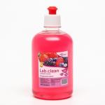 Жидкое мыло красное Lab.clean, "Ягодный микс", крышка пуш-пул, 0,5 л
