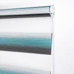 Штора рулонная «День-ночь. Волна», 60?180 см (с учётом креплений 3,5 см), цвет бирюзовый