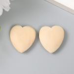 Бусины деревянные сердце 25х25 мм (набор 2 шт)
