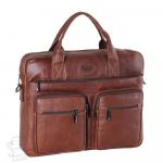 Портфель мужской кожаный 0333 brown Zinixs