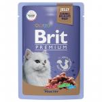 Brit Premium Пауч  для взрослых кошек ассорти из птицы в желе 85 г 5050130