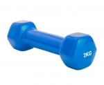 SF 0162 Гантель обрезиненная 2 кг, синяя rubber covered barbell 2 kg BLUE