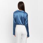 Блуза женская шелковая MIST: Classic Collection р. 46, цвет синий
