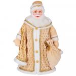 140-333 кукла мягконабивная "дед мороз царский золотой " высота==50 см в упаковке