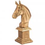 Lefard 169-835 фигурка декоративная "голова лошади" н-33 l-10см цвет: бронза с позолотой