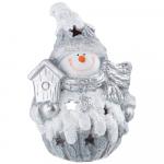 Lefard 169-201 фигурка декоративная "снеговик с скворечником" с подсветкой 16*20 см