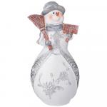 Lefard 169-727 фигурка декоративная "снеговик с табличкой и веником" 21*10см
