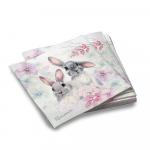 Салфетки бумажные трехслойные Кролики (пастель), 33*33 см, 20 шт