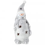 Lefard 169-598 фигурка декоративная "снеговик в колпаке с мешком" с подсветкой 13*11*31cм