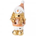 Lefard 169-595 фигурка декоративная "снеговичок с елочкой" с подсветкой 21*12cм