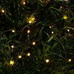 Гирлянда "Нить" 5 м, IP44, тёмная нить, 50 LED, свечение жёлтое/тёплое белое, 2 режима, солнечная батарея