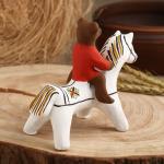 Сувенир"Медведь на коне", каргопольская игрушка