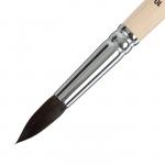 Кисть Белка круглая, Roubloff серия 1410 № 10, ручка короткая пропитана лаком, белая обойма