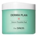 THE SAEM DERMA PLAN GREEN Очищающие диски-пилинг для чувствительной кожи, 70шт