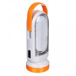 ЕРМАК Фонарь аккумуляторный 2-в-1 17+0,5Вт LED, шнур 220В, солнечн. батарея, пластик, 14,5x5,5см