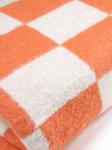 Одеяло детское байковое Клетка оранжевая