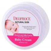 DEOPROCE NATURAL SKIN BABY CREAM Питательный крем на молочных белках, 100г