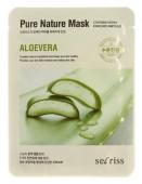 ANSKIN SECRISS PURE NATURE Тканевая маска для лица с экстрактом алое, 25г